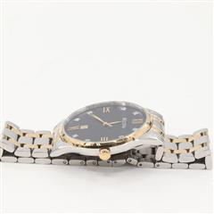 Bulova 98D130 Two-Tone Watch Blue Dial Roman 40mm w/Box - Very Good